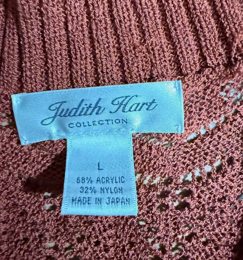 Vintage Judith Hart Collection Lace Knit Cardigan Large Made in Japan - Picture 4 of 5